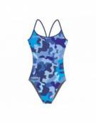 Costume allenamento donna Openback Blue Camo SwimmerWear