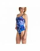 Costume allenamento donna Openback Blue Camo SwimmerWear