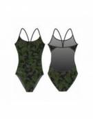 Costume allenamento Openback mimetic verde scuro SwimmerWear