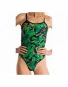 Costume allenamento Openback camo verde chiaro SwimmerWear