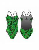Costume allenamento Openback camo verde chiaro SwimmerWear