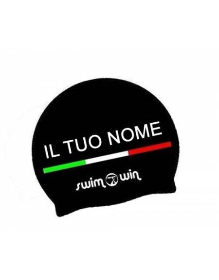Image of Cuffia in Silicone per Piscina con Nome Nera071