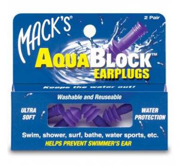 EAR PLUG Tappi Orecchie da Piscina per il nuoto 2 paia Viola
