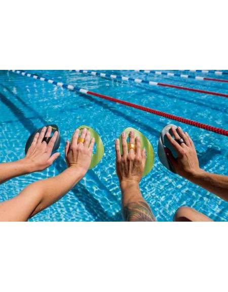 Vibbang Pagaie Mano Silicone Per Nuoto - Allenamento Forza Con Cinghie Regolabili - Foto 2