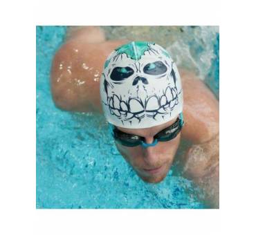 Cuffia piscina teschio SCULL in silicone