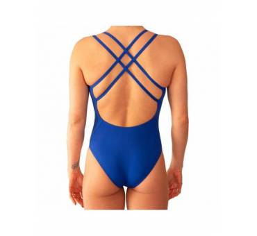 Costume Piscina Donna Intero Doppia Spallina Blu