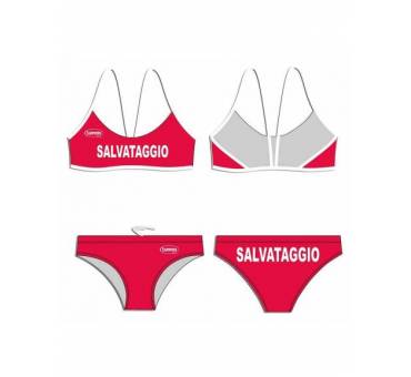 Costume Salvataggio Donna Due Pezzi