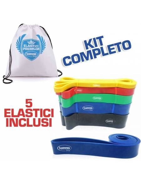 Set Bande Elastiche Fitness Completo 5 pezzi