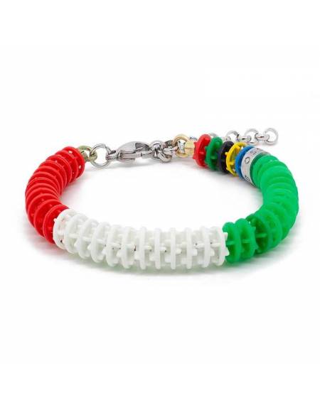 Bracciale Corsia Piscina in Bronzo e Plastica Riciclata
