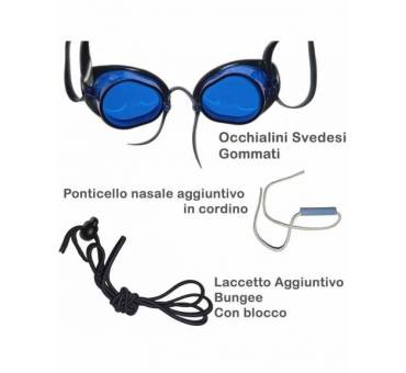 occhialini gommati da piscina per il nuoto 