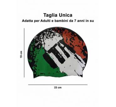 Cuffia Piscina Italia in Silicone | Unisex, Antistrappo, Alta Qualità