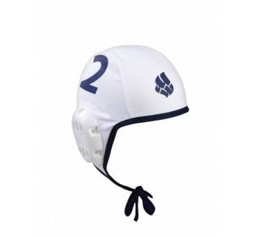 Cuffia Waterpolo Bianca con numero