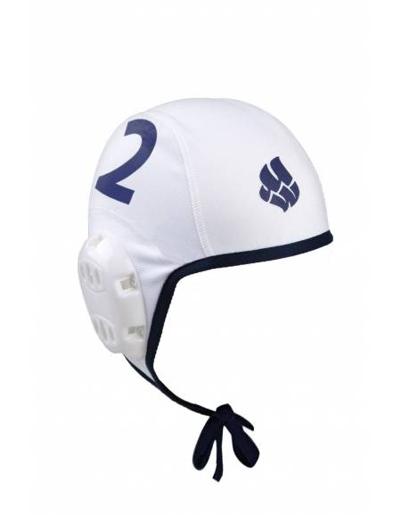 Cuffia Waterpolo Bianca con numero