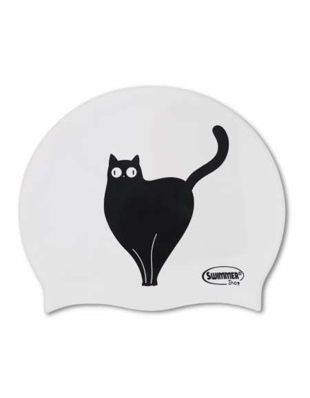 Cuffia piscina in silicone con gatto sagoma cuore
