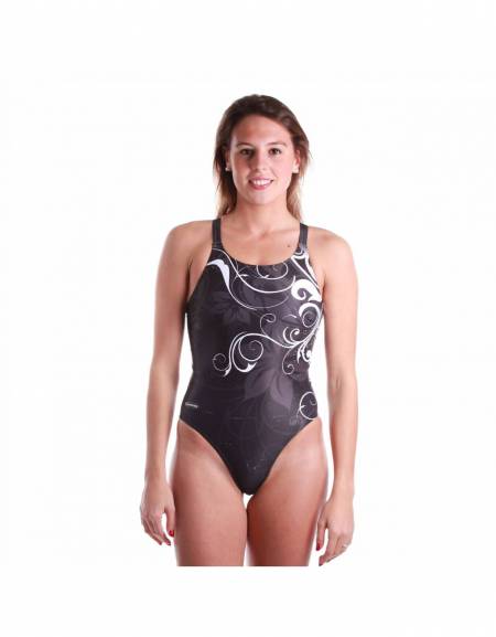 Costume donna intero BLACKWHITE FLOWER SwimWear