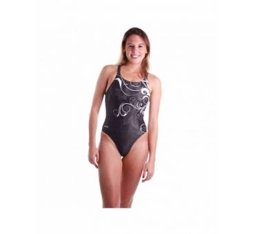 Costume donna intero BLACKWHITE FLOWER SwimWear