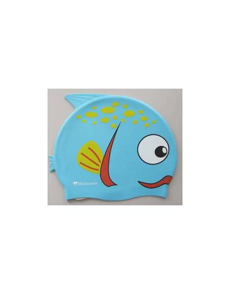 Cuffia in silicone di colore blu a forma di Pesce