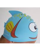 Cuffia in silicone di colore blu a forma di Pesce