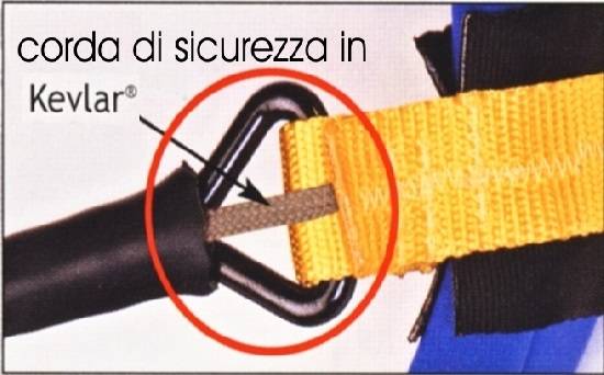 Elastico per il Nuoto Frenato a Cintura Lungo corda in kevlar di sicurezza