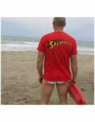 T-shirt Maglietta Salvataggio Life Guard Italia e fischietto