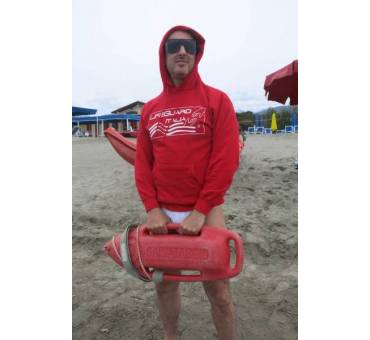 Kit Felpa Maglietta Fischietto Salvataggio Life Guard Italia