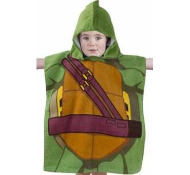 Asciugamano poncho tartarughe ninja bambino