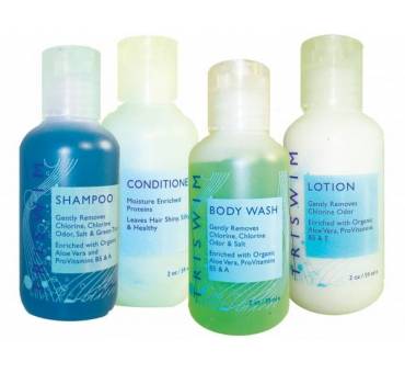 Set doccia Triswim: balsamo, shampoo, bagnoschiuma e crema