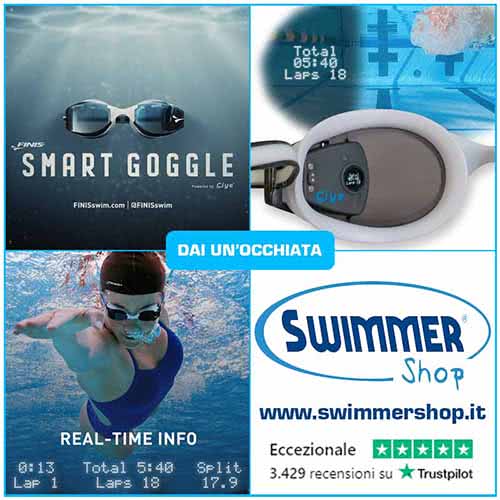 occhialini nuoto smart tracker