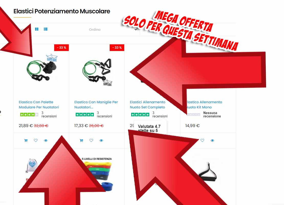 I Migliori Elastici per Potenziare la Bracciata: in offerta per questa settimana