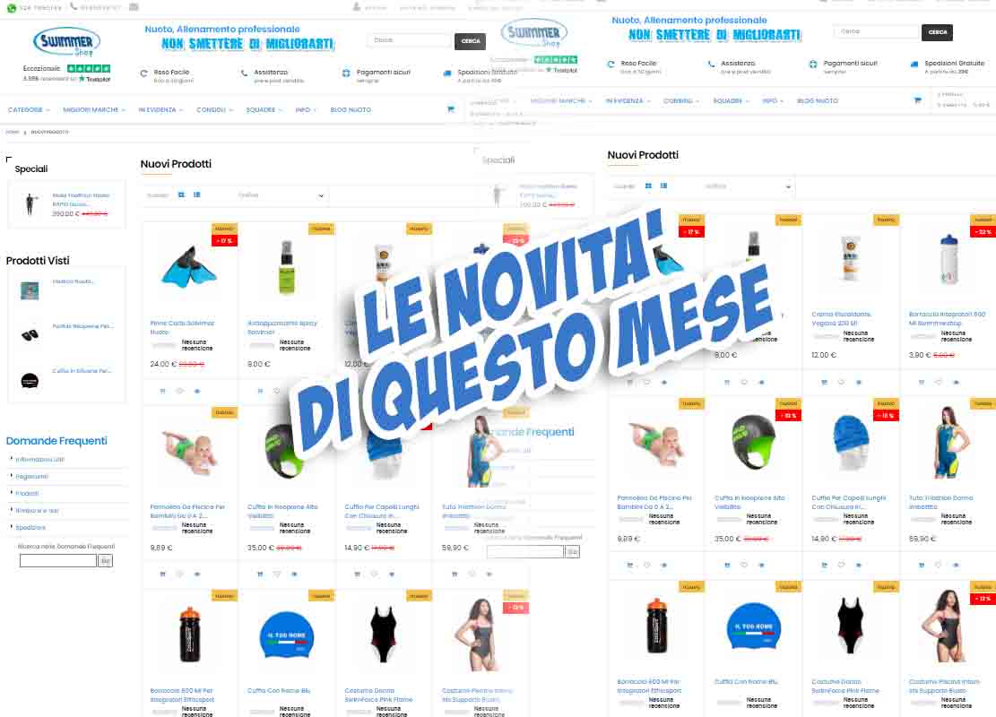 novita swimmershop per nuotatori luglio agosto 2022