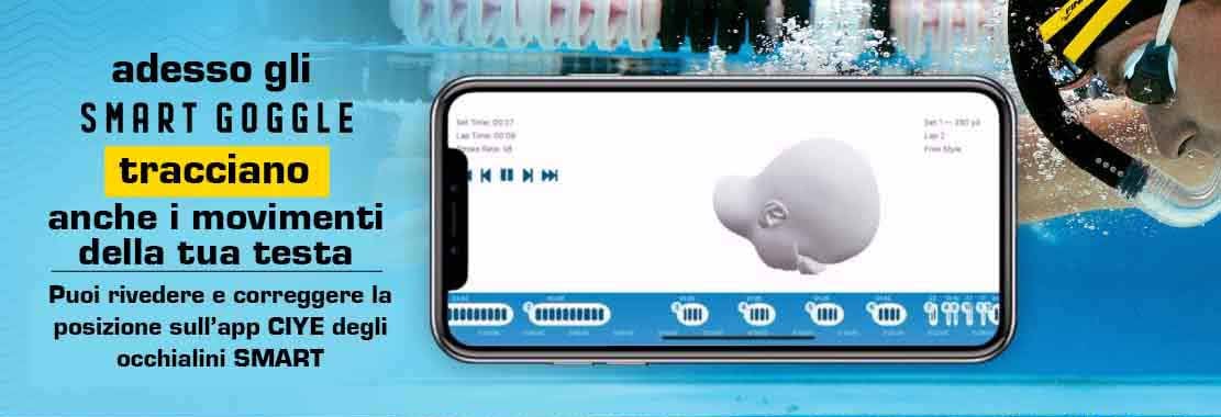 occhialini nuoto smart tracker cronometro 