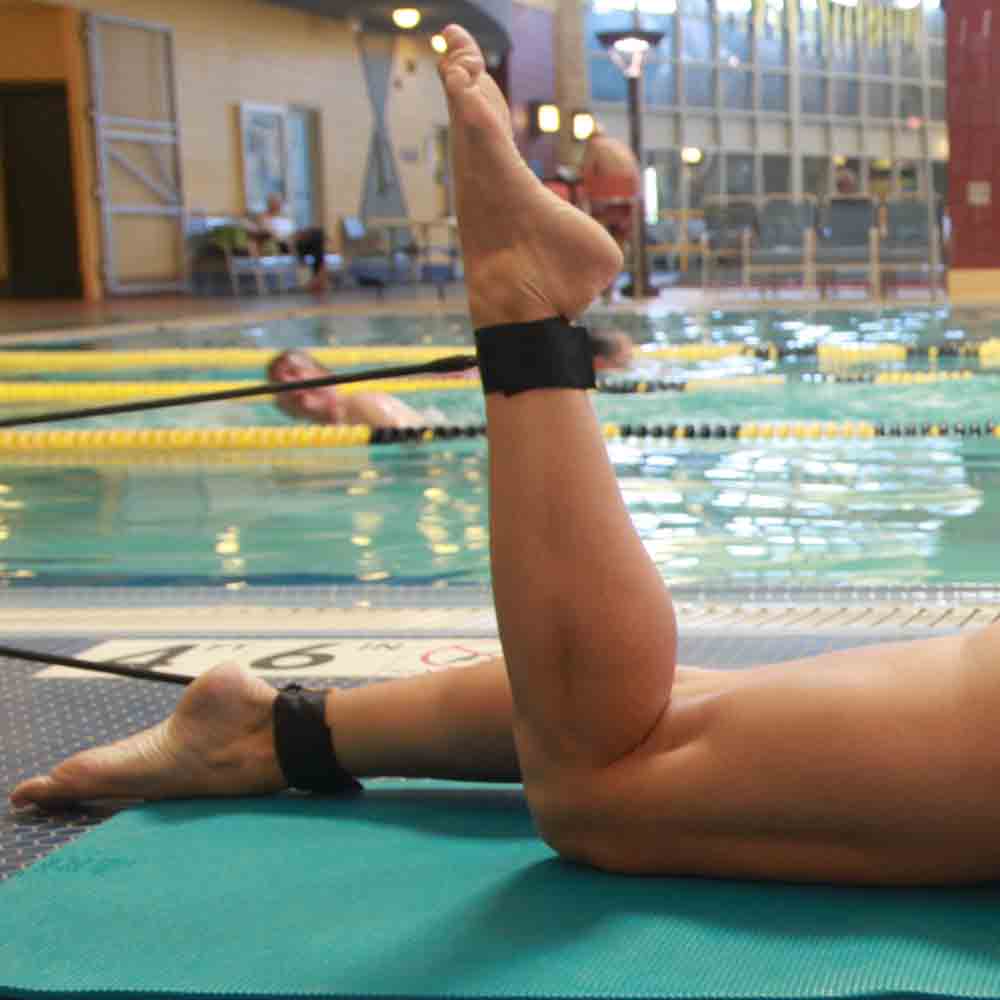 elastici allenamento gambe nuoto